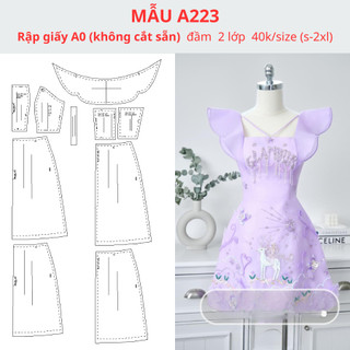 Rập giấy a0 đầm a223