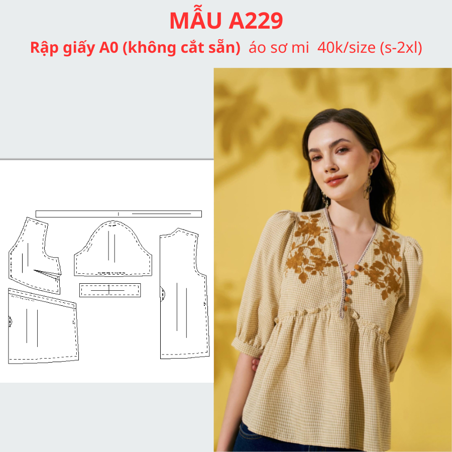 RẬP GIẤY A0 ÁO A229 (KHÔNG PHẢI BÁN QUẦN ÁO)