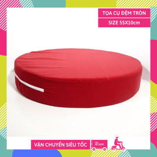 Tọa cụ ngồi thiền, đệm ngồi thiền tụng kinh lễ Phật mút xốp êm ái - Tròn 55x10cm