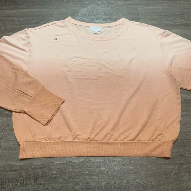 Áo Thun Nữ LOVE BY GAP VNXK Tay Dài Cổ Thuyền Cotton Da Cá Lụa Màu Hồng Ombre Có Bo - Size XL