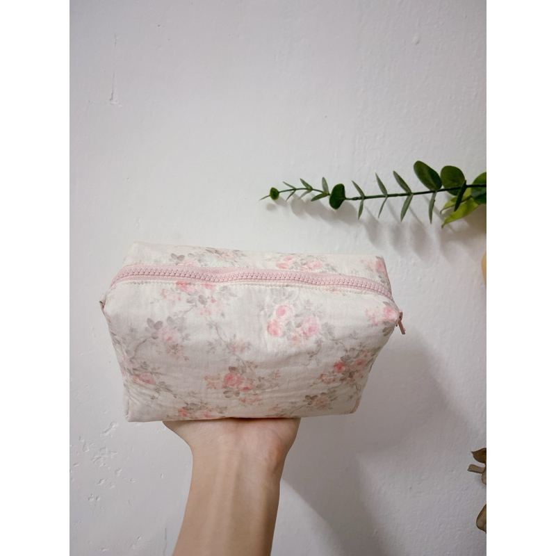 [Chần Bông] - Túi pouch đựng Mỹ phẩm chần bông handmade