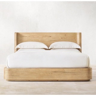Giường hiện đại, giường ngủ gỗ Giấu Chân Cao 14cm Có Đầu Giường _ khách sạn, homestay