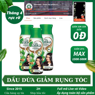 Dầu dừa Vatika giảm rụng tóc hiệu quả Mandala shop