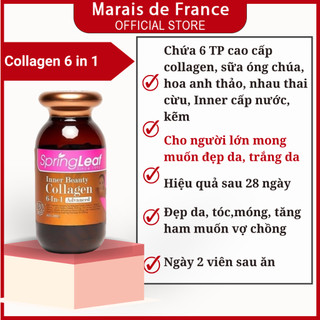 Viên uống Collagen 6 in 1 Spring Leaf Inner Beauty 180 viên