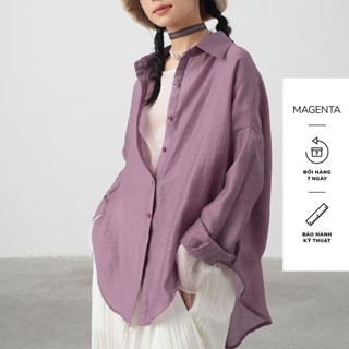  Sơ mi Magenta Kouji chất liệu tơ mỏng nhẹ thoáng phù hợp với mùa hè 