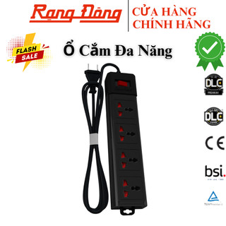 Ổ cắm điện đa năng rạng đông 3m, 5m chịu tải cao, model: oc02 4c/3m/10a