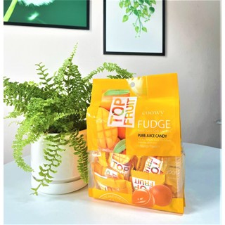Kẹo dẻo trái cây top fruit xoài, nho, dâu, mix 4 vị coowy- gói 280gr đồ ăn vặt