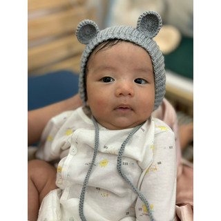 Nón len cho bé từ 2-4 tháng