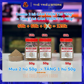 CÁM TRỘN 10 THÀNH PHẦN - T10. ( KHUYẾN MÃI Mua 2tặng1 - Mua 3tặng2) Thức ăn cho cá guppy, betta và các loại cá thuỷ sinh