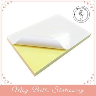 Combo 100 tờ giấy decal đế vàng giấy láng a4 in tem nhãn logo, decal lột dán được in bằng máy in lazer