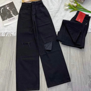 💥Baggy Jeans Ống Suông Nữ Rách PTL