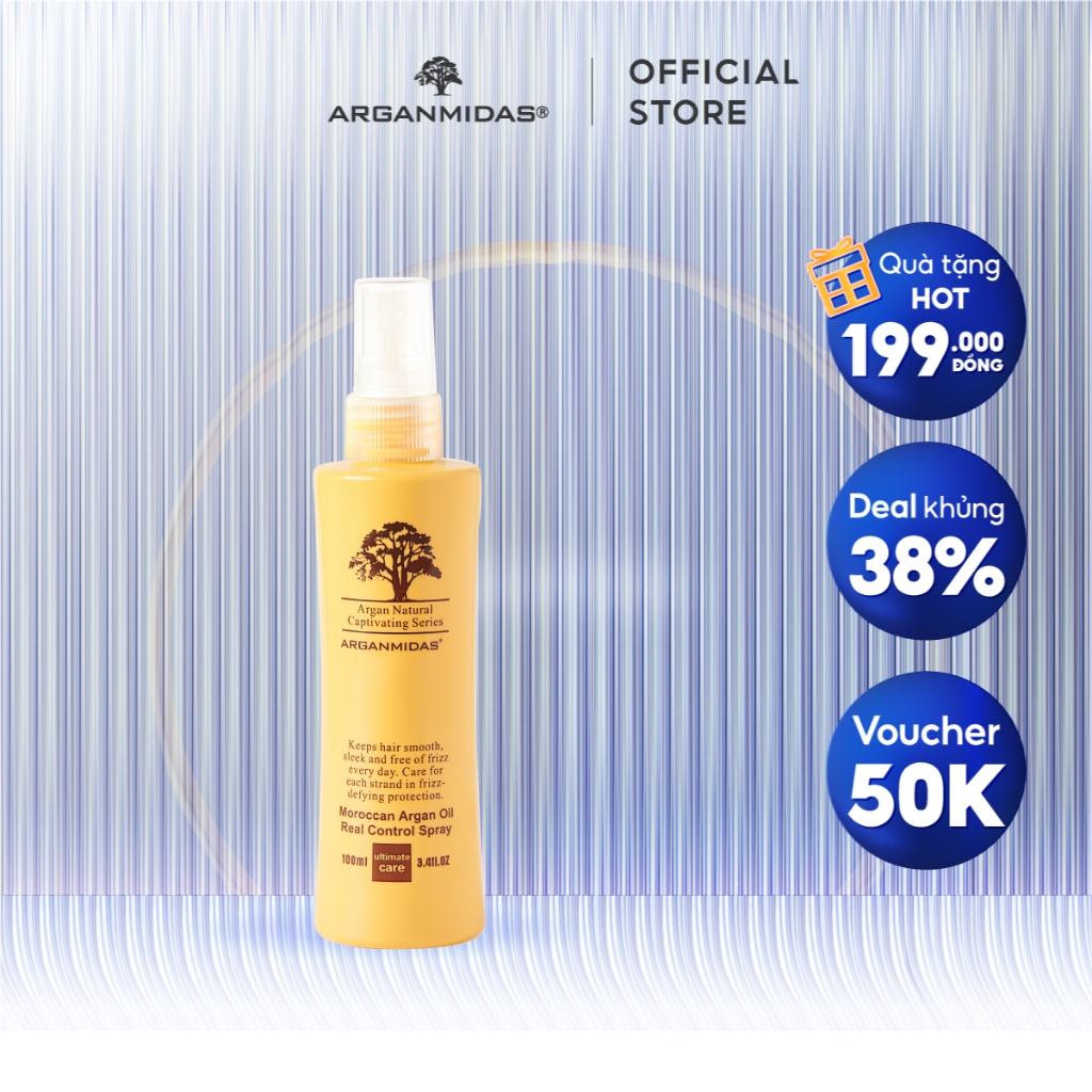 Xịt dưỡng Arganmidas Moroccan Argan Oil Real Control Spray 100ml