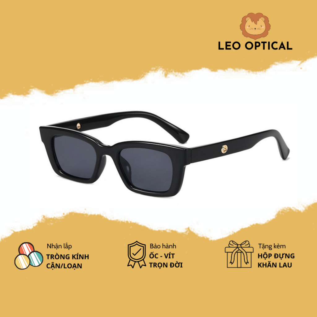 Kính mát mắt vuông nhỏ thời trang mùa hè LEO OPTICAL Jennie 1996