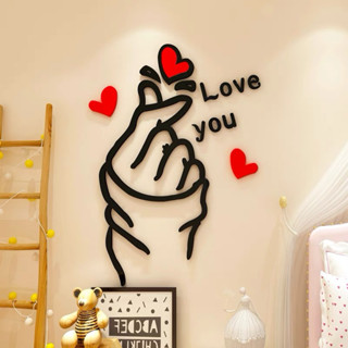 Tranh dán tường mica 3d bắn tim chất liệu mica dán nổi trang trí spa, quán cafe