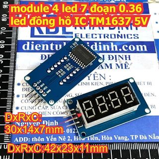 Module 4 led 7 đoạn 0.36 inch led đồng hồ IC TM1637 5V 30mA kde3276