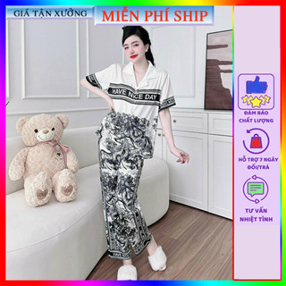  Đồ bộ nữ pijama,size 40kg đến 75kg lụa xước ánh kim bộ đồ ngủ nữ 5CE hàng may kĩ,FREESIZE VÀ BIGSIZE,SIZE ĐẠI 