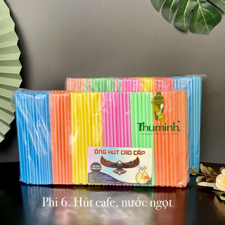 Ống hút sọc nhọn nhiều màu phi 6 bịch 500g