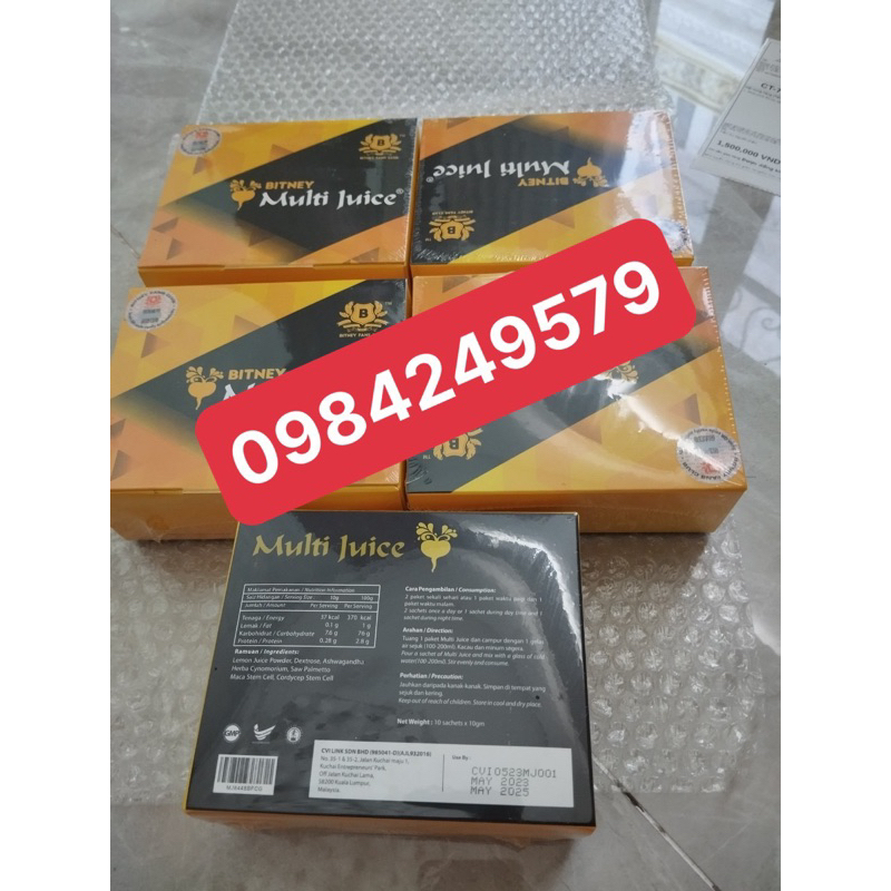 combo 5 hộp Trà multi juice nội địa malaysia vị mới date 2025(hộp 10 gói)