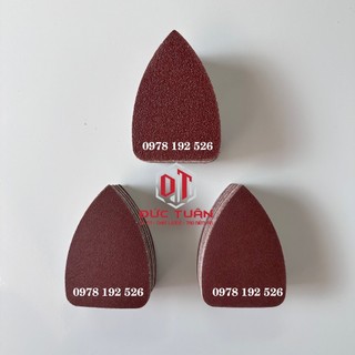 Set 50 tờ giấy nhám tam giác , nhám góc 70x100mm gắn trực tiếp vào đế máy chà tam giác