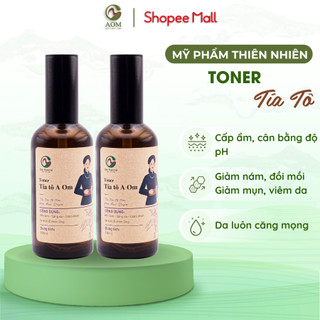 Combo 2 Toner Tía Tô A Om Natural Cân Bằng Da Giảm Mụn, Thâm Nám, Cấp ẩm 100ml