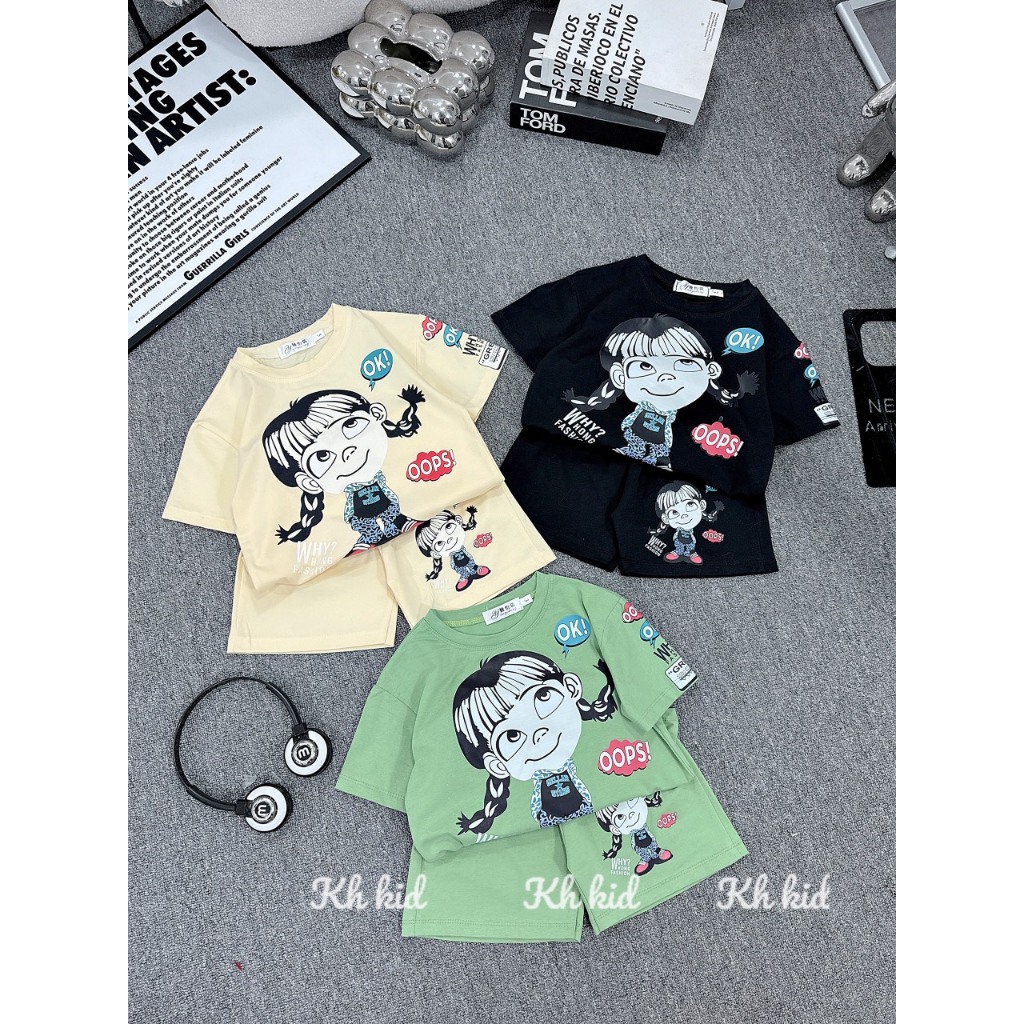 SÉT BỘ CÔ GÁI TẾT TÓC 2 BÊN CHO BÉ