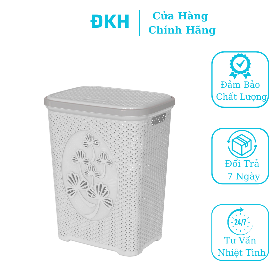 Sọt chữ nhật đan có nắp Duy Tân