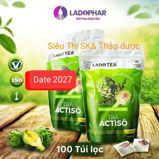 Trà túi lọc Atiso Ladophar Gói 100 túi lọc và hộp 20 túi lọc. [LOẠI ĐẬM ĐẶC]. date mới nhất.