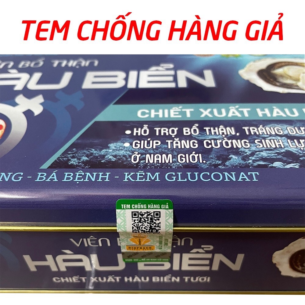 Viên Bổ Thận Hàu Biển giúp tăng cường sinh lực sinh lý nam giới, kéo dài thời gian - hộp thiếc cao cấp 60 viên