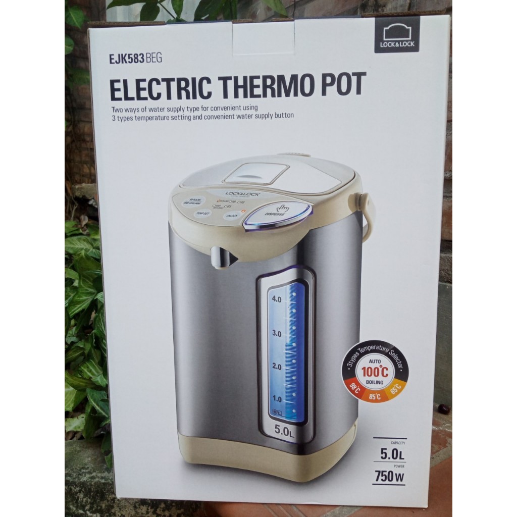 Bình thủy điện Lock&Lock EJK583BEG dung tích 5L,