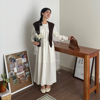 𝐋𝐢𝐭𝐡𝐞 𝐃𝐫𝐞𝐬𝐬 𝐋𝐢𝐧𝐞𝐧 (Váy vai bồng suông kèm đai eo)
