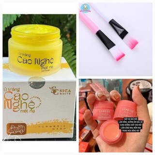 Ủ trắng Cao nghệ Sica White, mặt nạ Nghệ Ủ Trắng Sica chính hãng tặng ủ môi + cọ
