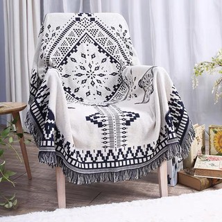 Khăn phủ sofa, thảm phòng khách cotton 100% cao cấp decor nhà cửa, picnic, dã ngoại, thảm trang trí homestay, studio