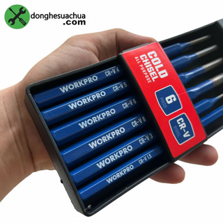 Bộ đục đột chốt tròn Workpro WP201304 có 6 chi tiết