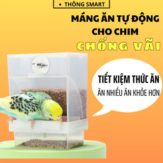 Máng ăn tự động cho chim, chống vãi thức ăn, tiết kiệm thức ăn chim ăn nhiều ăn khỏe hơn