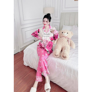 Pizama lụa latin măc nhà cao cấp-(size 45-65kg)