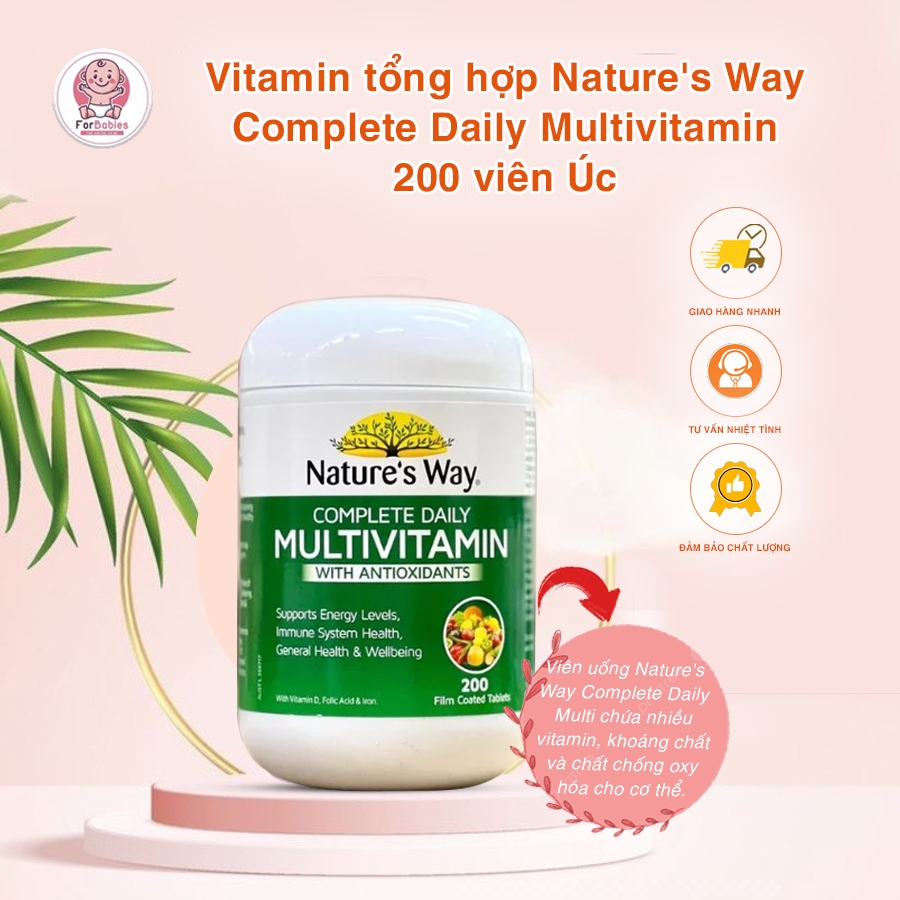 Vitamin tổng hợp Multivitamin 200 viên của Úc (Multivitamin Spirulina)