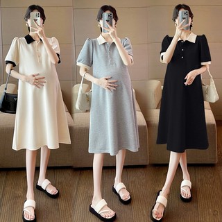 Đầm Bầu Váy Bầu mùa hè chất thun cotton (freesize dưới 70kg)