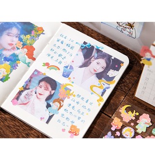1 Miếng hình dán sticker cô gái laser decor toploader