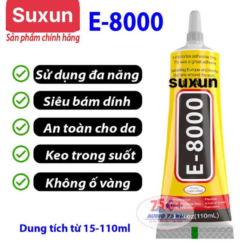 Keo Dán Đa Năng E8000 50ml Dán Màn Hình, Dán Linh Kiện, Dán Đá Trang Sức
