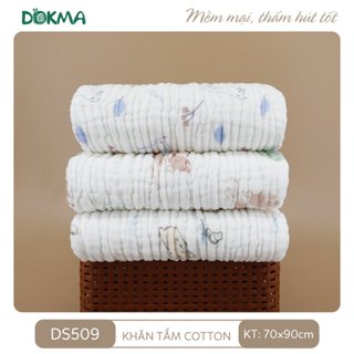 Dokma Khăn Tắm Xô Muslin 6 Lớp Mềm Mịn Thấm Hút An Toàn Cho Làn Da Của Bé