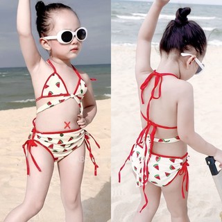 Đồ bơi cho bé gái bikini họa tiết dưa hấu mặc đi biển siêu đáng yêu baboo kids bk3