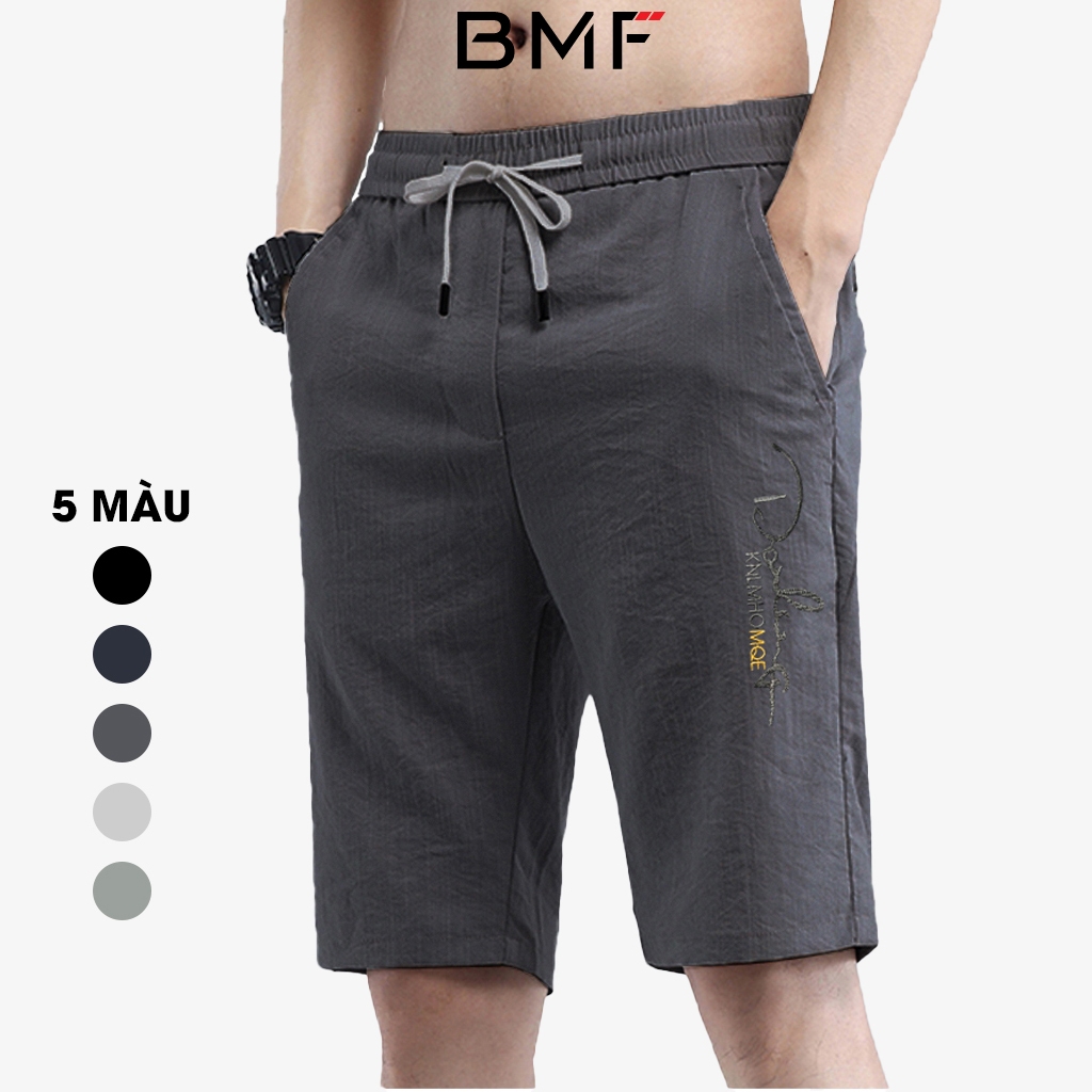 Quần Short Nam Đũi Cao Cấp, Chất Đũi Mềm Mát, Mặc Đi Chơi – Ở Nhà – Đi Biển BMF