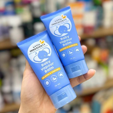Dầu bôi ấm ngực phòng ngừa cảm cúm,giảm ho,nghẹt mũi từ Khuynh Diệp Little Innoscents winter blue balm Úc