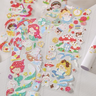 Zanmo 1 Miếng hình dán sticker công chúa laser