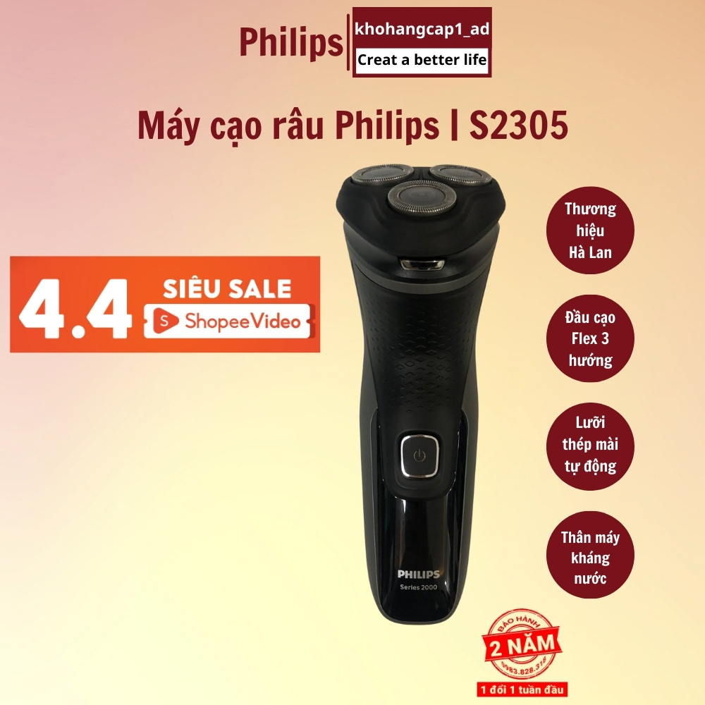 Máy cạo râu cao cấp thương hiệu Philips S2305 - BH 24 Tháng - Khohangcap1_ad