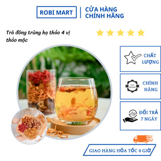 Trà đông trùng hạ thảo 4 vị thảo mộc robimart