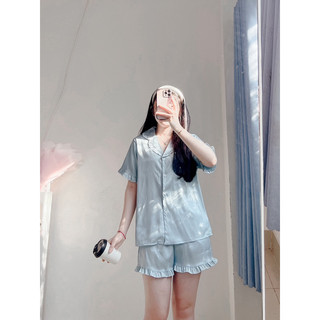 ẢNH THẬT- BỘ NGỦ LỤA MẶC NHÀ MỀM MÁT DƯỚI 60KG