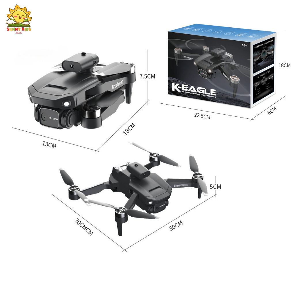 Drone JJRC H115, Camera kép 8K, cảm biến va chạm 4 hướng, động cơ êm, tự di chuyển, tự cân bằng trước gió - Sunny Kids | BigBuy360 - bigbuy360.vn