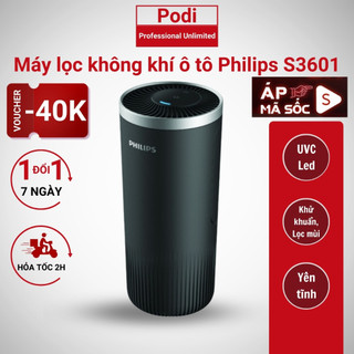 Máy lọc không khí ô tô Philips S3601 khử khuẩn bằng UVC Led