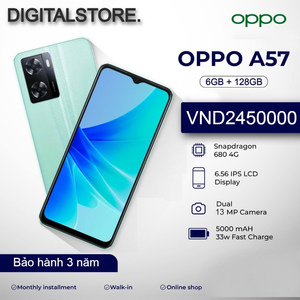 ⭐ Hàng sẵn có ⭐ Điện thoại OPPO A57 l 4GB/128GB l Bộ nhập khẩu gốc